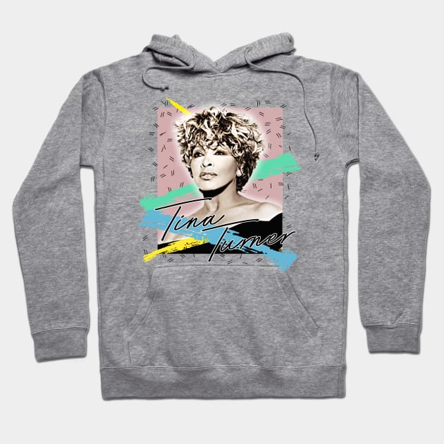 Tina Turner 1980s Style Retro Fan Art Design Hoodie by DankFutura